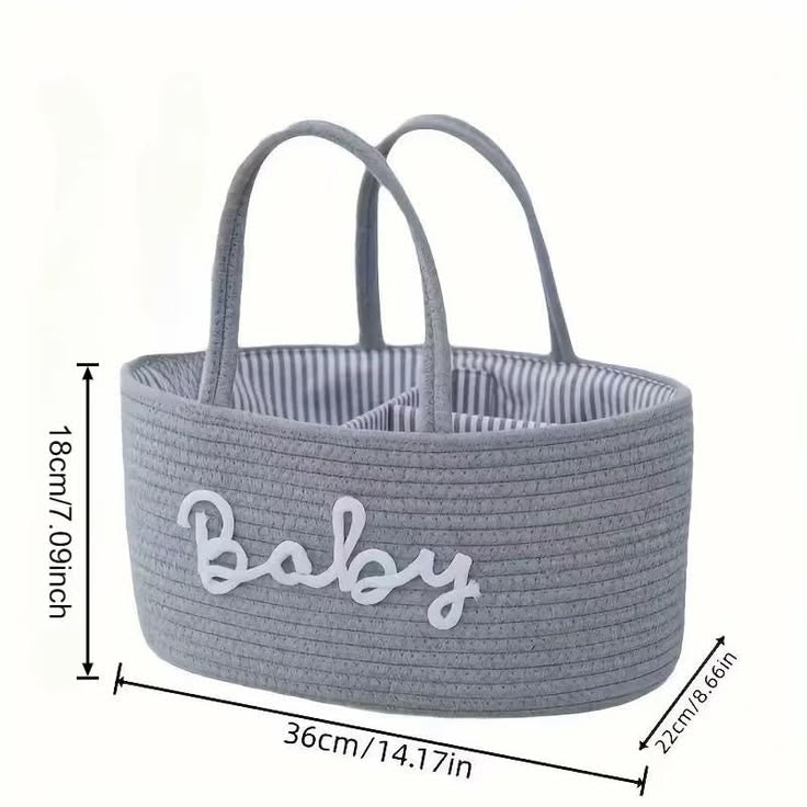 Woven Diaper Caddy Basket