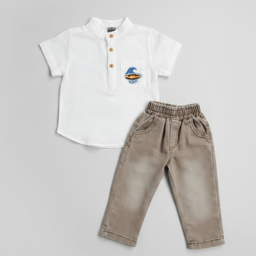 Babyland Boy's 2-Piece Set(Shirt & Trouser)