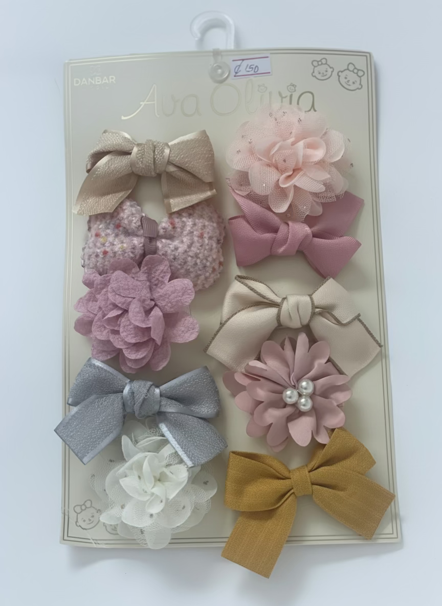 Ava Olivia Danbar bow clip (10 piece)