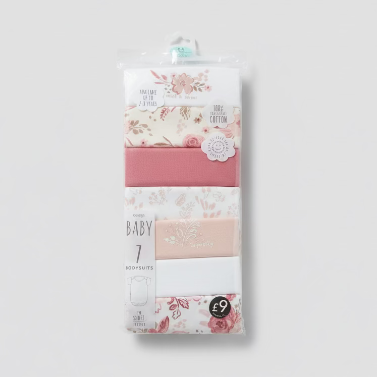 George baby 7 bodysuits 3-6 months