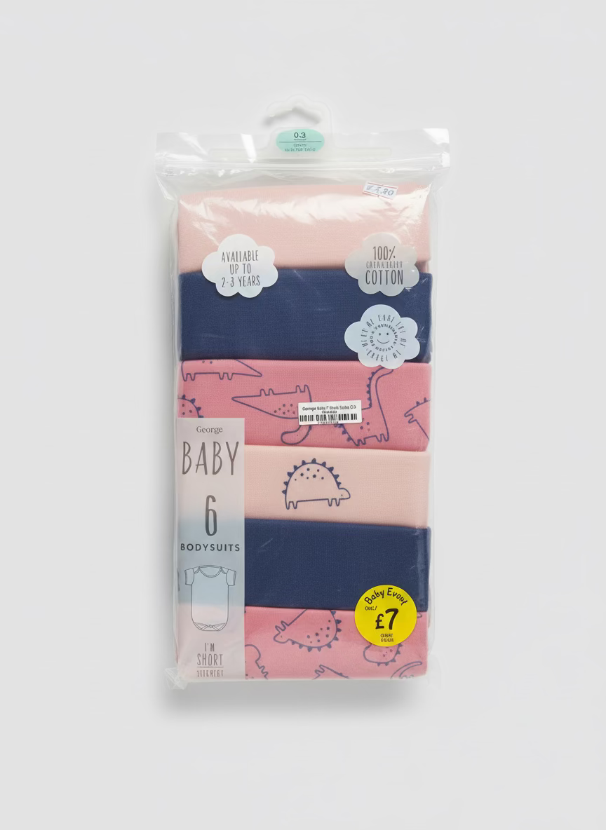George baby 6 bodysuits 0 -3 months