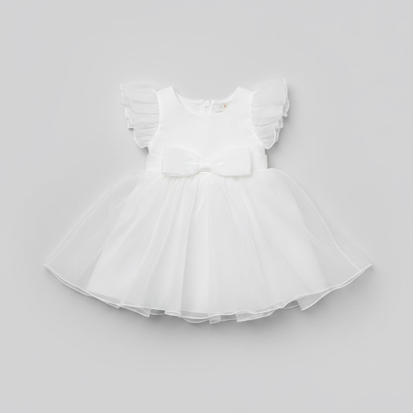 Ivory Princess Tulle Dress | Elegant Baby Girl Occasion Dress - Beks Ghana