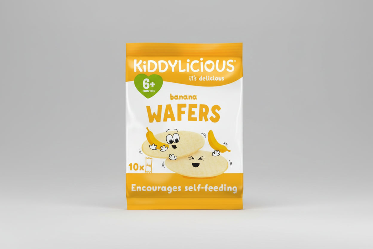 Kiddylicious Banana Wafers 6m+ x10 Sachets