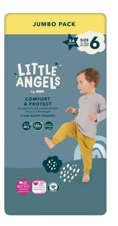 Little Angels Nappies Size 6 54pcs