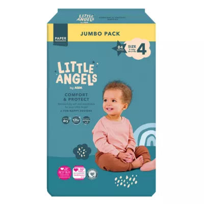 Little Angels Jumbo Pack Diapers Size 4, 84 pieces - Beks Ghana