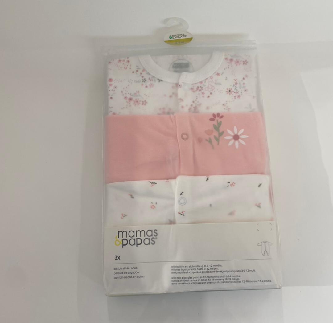 Mamas and papas 3 packs sleep suits3 - 6 months – accessory item for kids