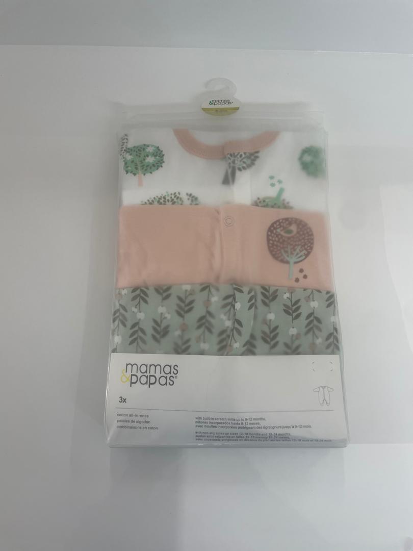 mamas and papas 3 packs sleep suits 6-9 months – accessory item for kids