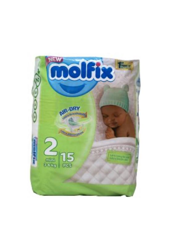 Molfix size 2 mini (15pcs) single – diaper product photo at Beks Ghana