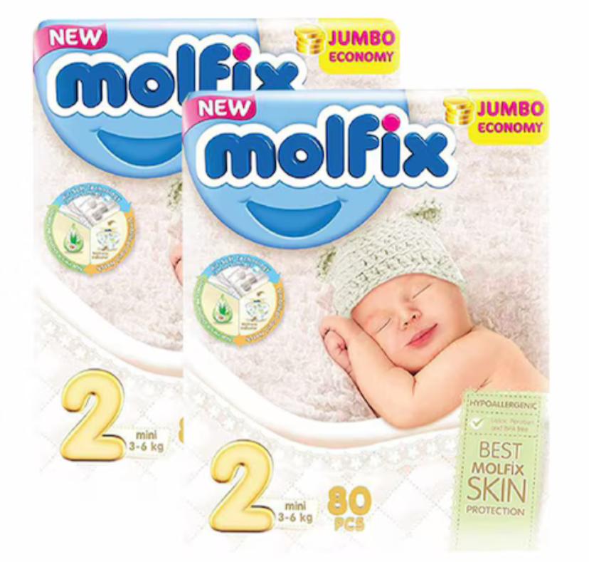 Molfix size 2 (3-6kg) 80pcs - single – diaper product photo at Beks Ghana
