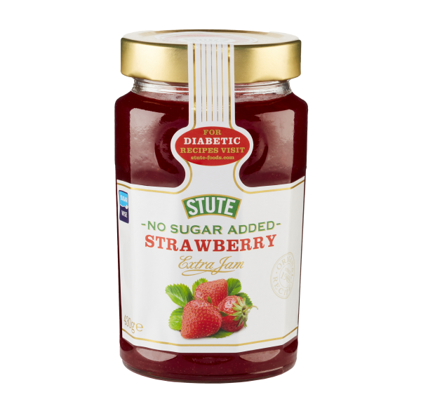Stute No Sugar Added Strawberry Extra Jam 430g