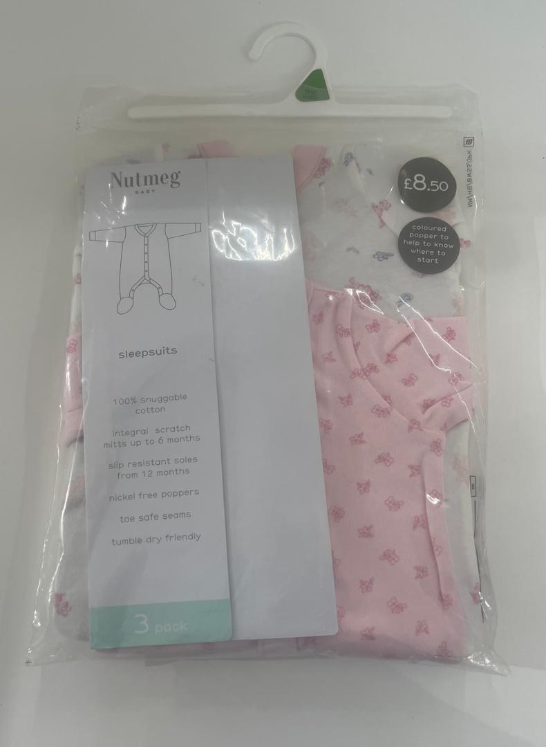 Nutmeg 3 packs sleepsuits – accessory item for kids