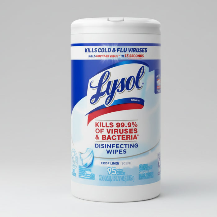 Lysol Crisp Linen Scent Disinfecting 95 Wet Wipes