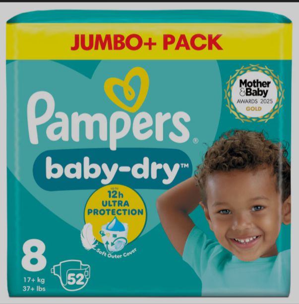 Pampers Jumbo Size 8 Pack – diaper product photo at Beks Ghana