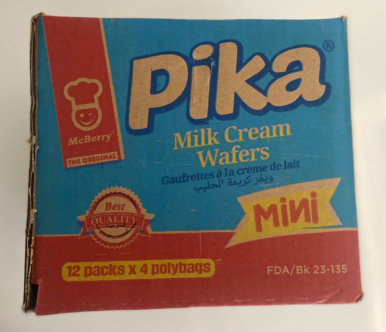 Pika Milk cream wafers Box product photo – Buy online at Beks Ghana