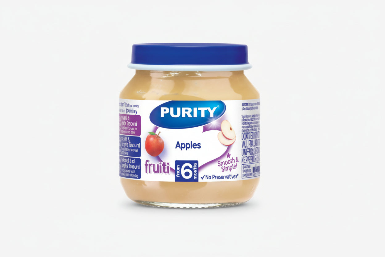 Purity Small Apples Pack (125mlx6) packaging - available at Beks Ghana