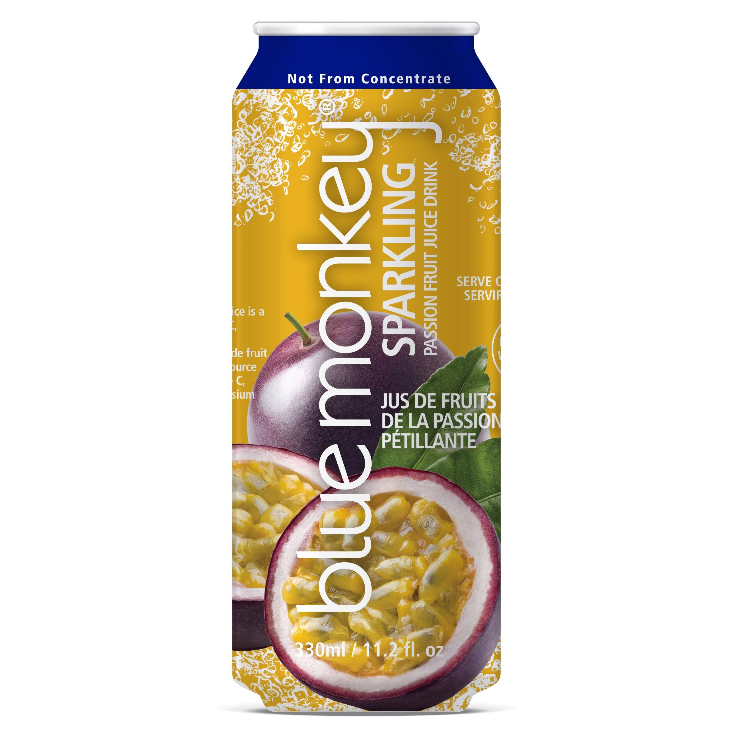 Blue Monkey Sparkling Passion Fruit Juice Drink 330ml