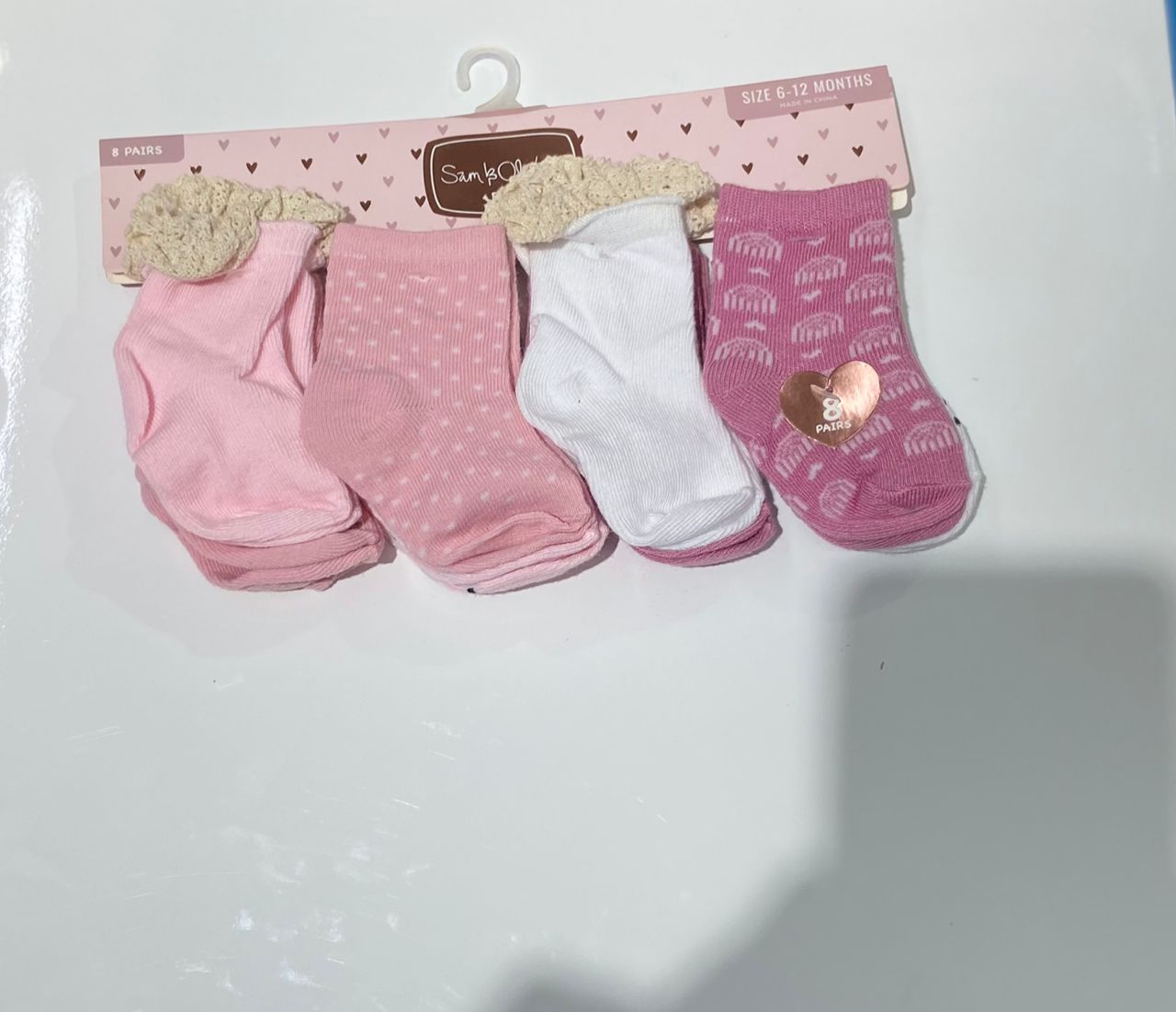 Sam and Olivia baby socks 8 pairs , size 0-12 m – accessory item for kids