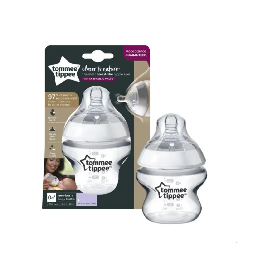 Tommee Tippee Closer to Nature Baby Feeding Bottle 0m+ 150ml