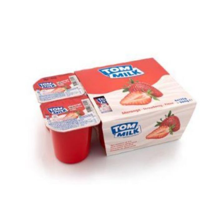 Tom milk Strawberry Tray 200gx12 packaging - available at Beks Ghana
