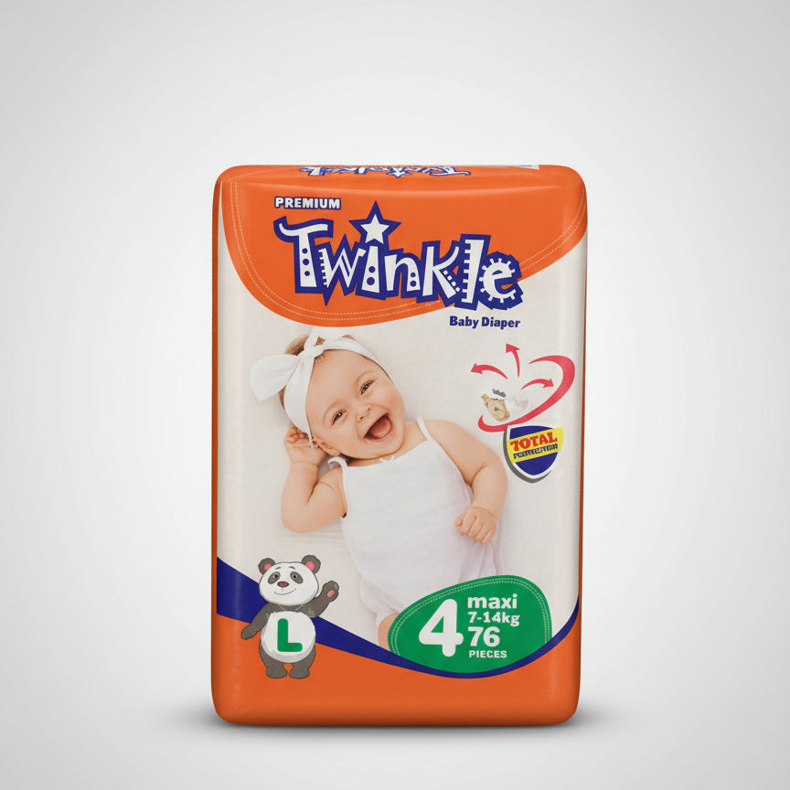 Twinkle Diapers size 4 (3-6Kg) – diaper product photo at Beks Ghana