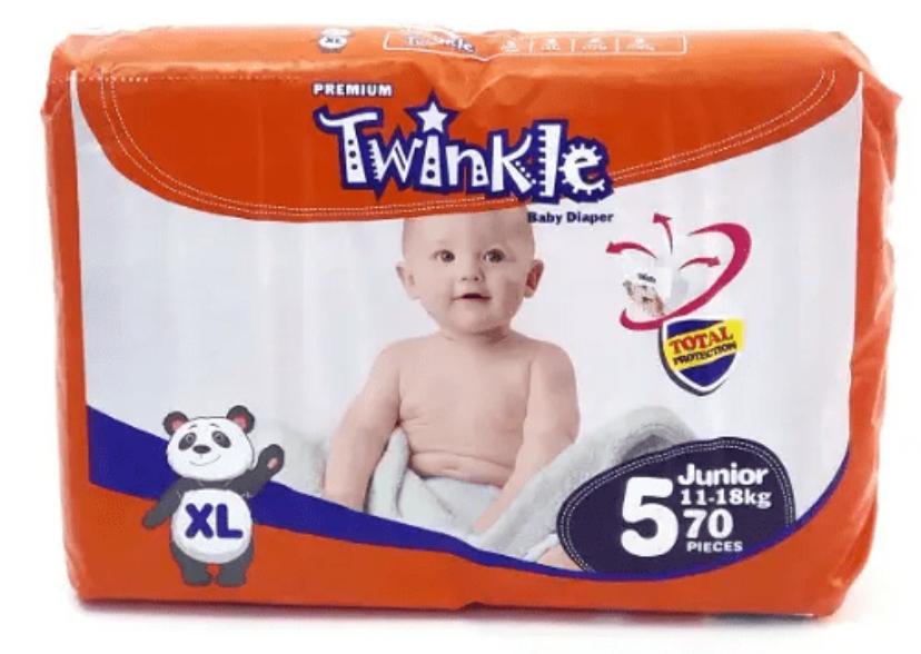 Twinkle Diapers size 5(11-18kg) – diaper product photo at Beks Ghana