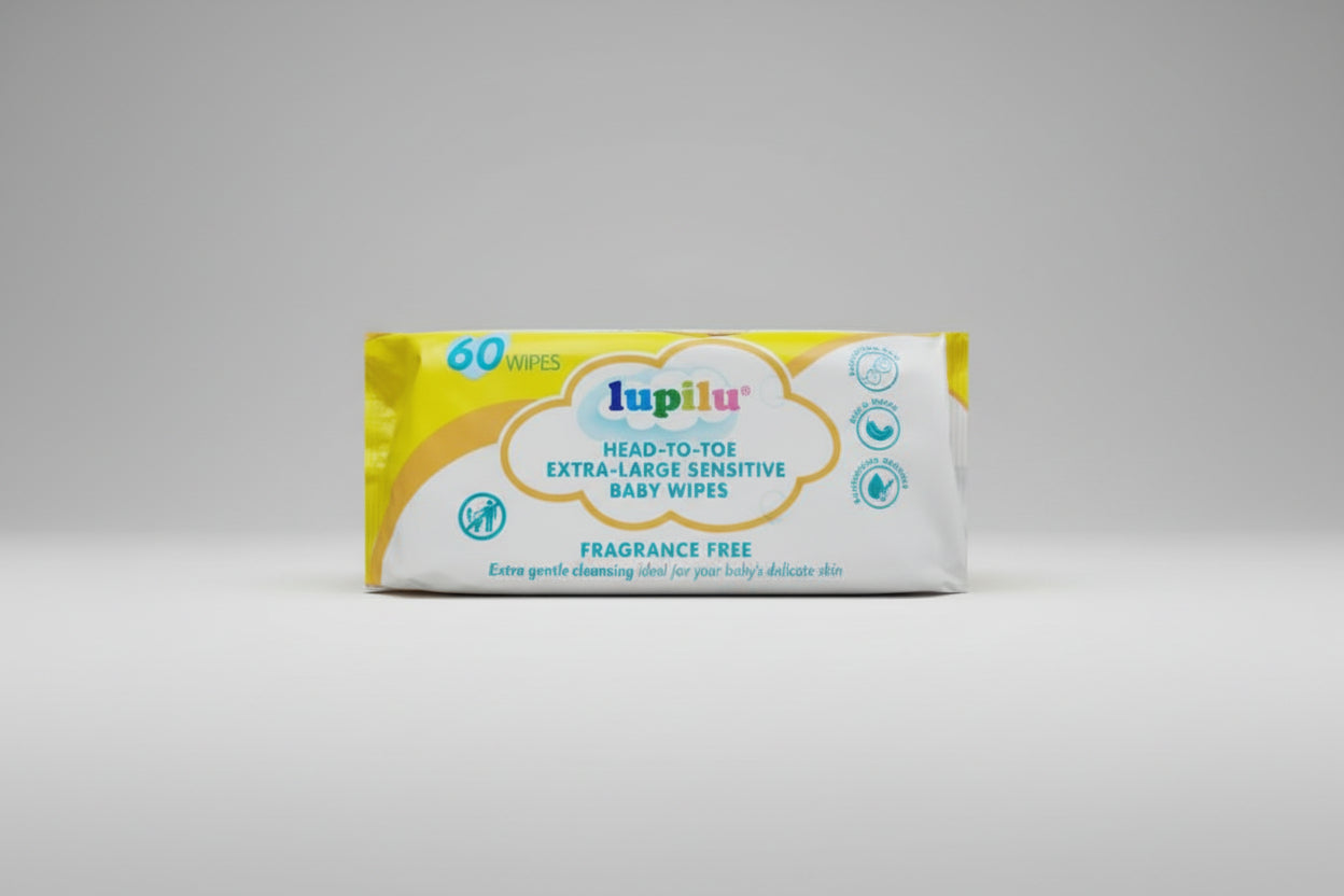 Lupilu Head to toe Extra -large Sensitive Baby Wipes(Fragrance Free) 60pcs