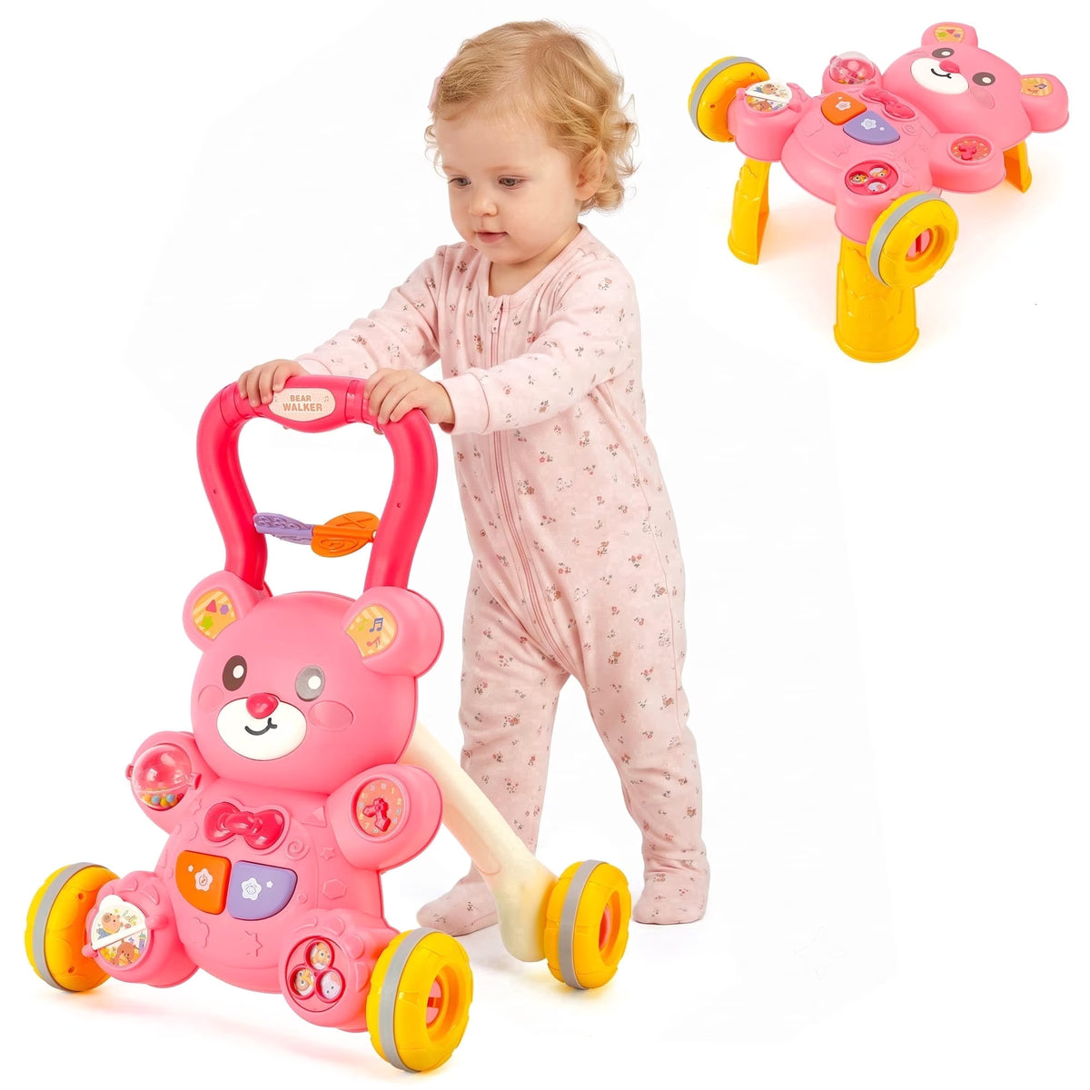 Bibi-inn 2-in-1 Baby Bear Walker & Activity Game Table 0m+