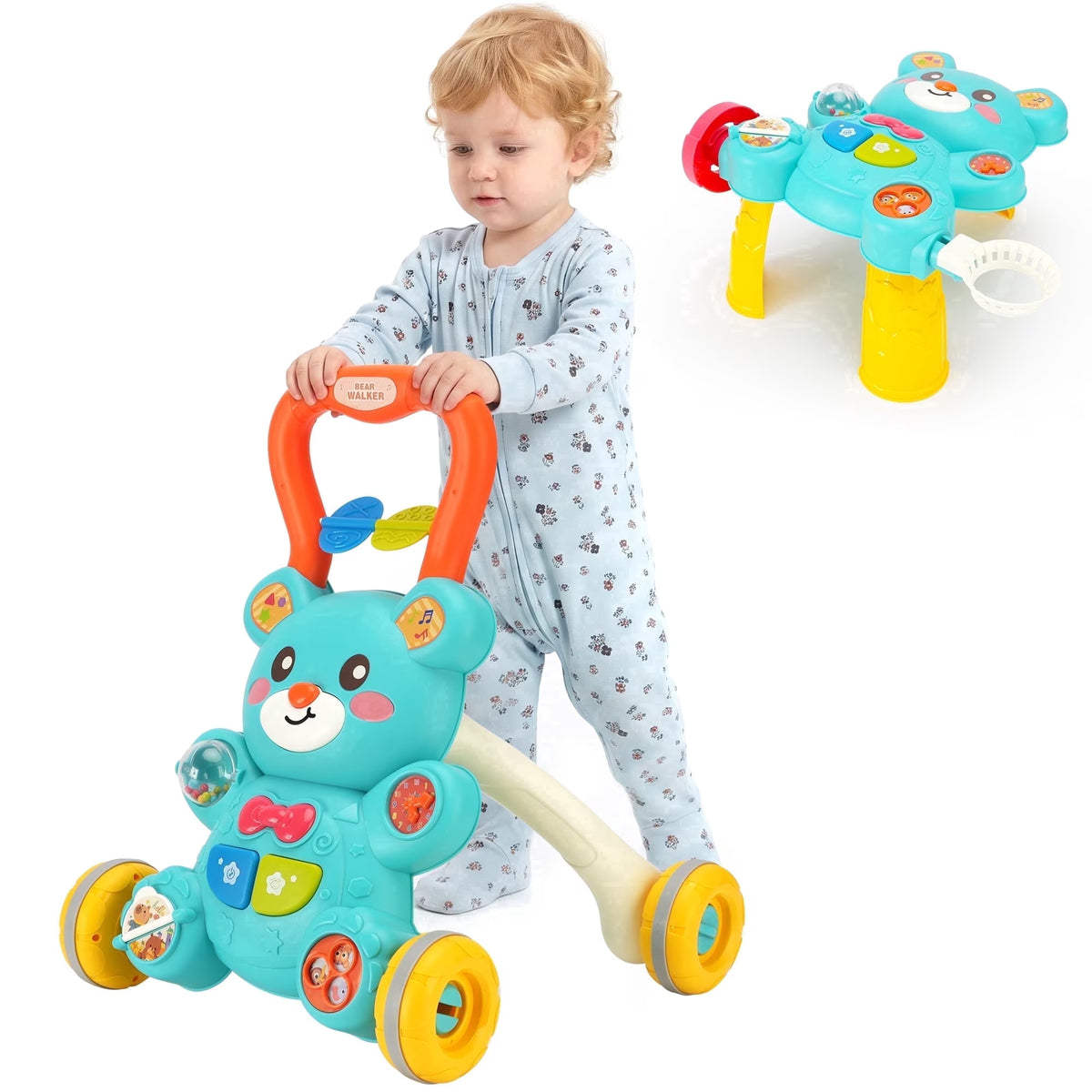 Bibi-inn 2-in-1 Baby Bear Walker & Activity Game Table 0m+