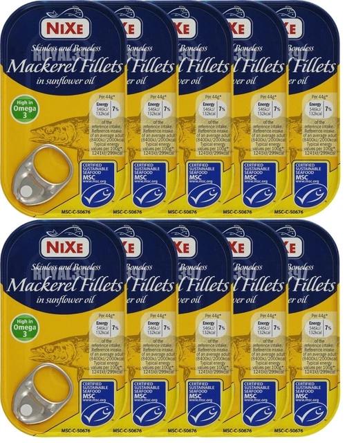 Nixe Mackerel Fillet with Sunflower Oil.