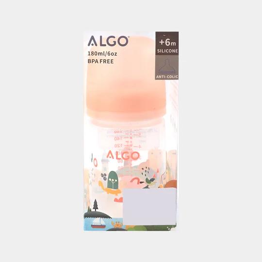Algo Anti-Colic Feeding Bottle - 180ml, 6 Months+ at Beks Ghana