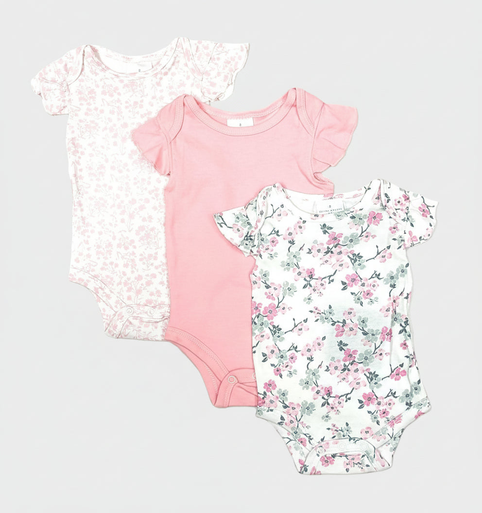 Laura Ashley baby 3 pack Bodysuits 3-6 months