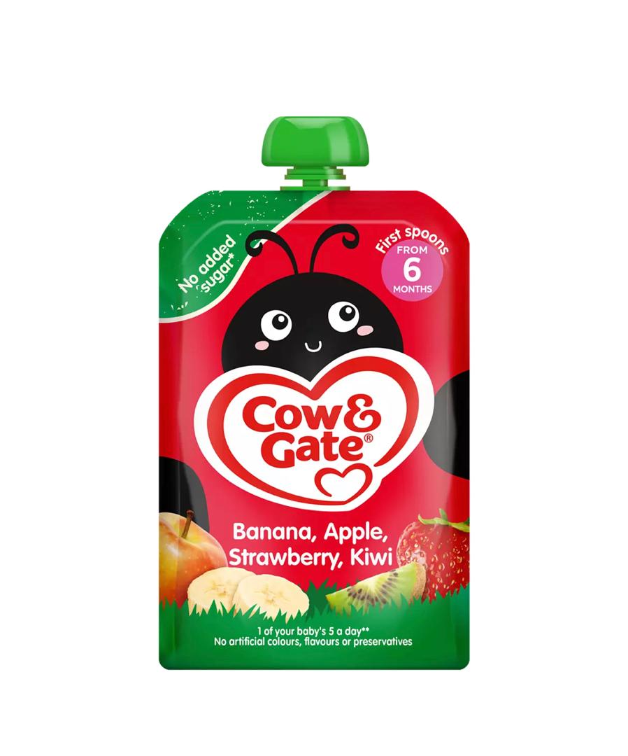 Cow & Gate Pouch Banana, Apple, Strawberry, kiwi 100g