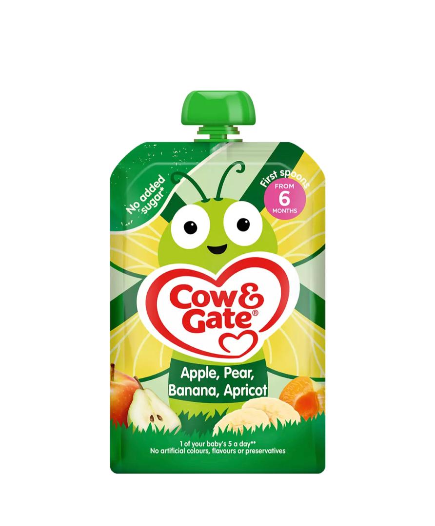 Cow & Gate Pouch Apple, Pear, Banana, Apricot 100g