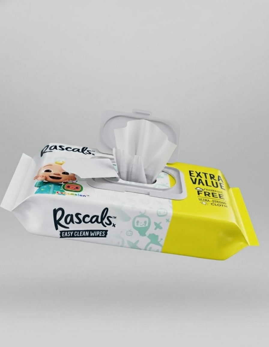 Rascal + Friends Sensitive Wipes 72 wipes (Single pk)