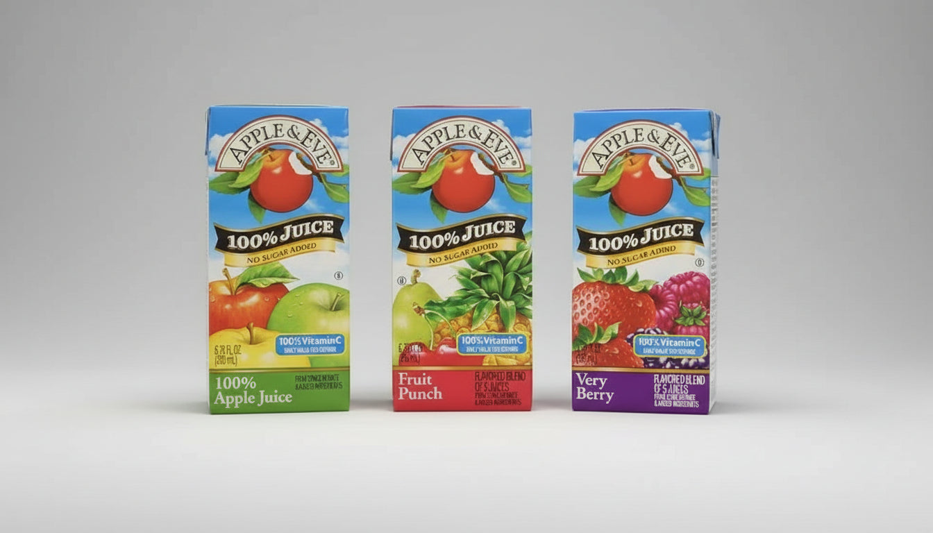 Apple and Eve Strawbeery Juice singles