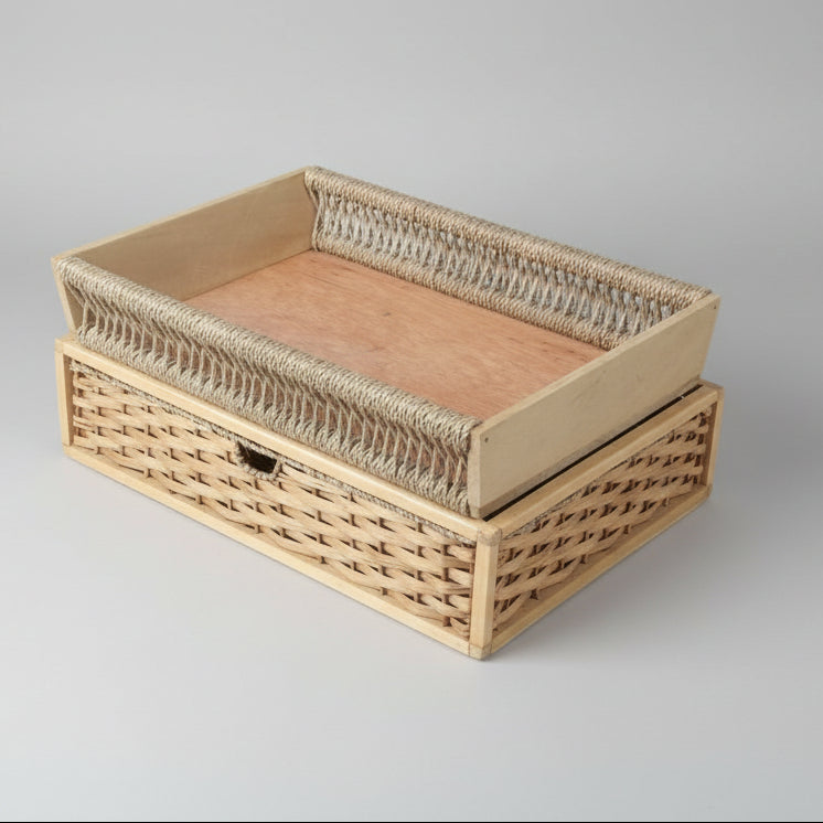 Wooden Mesh Hamper Basket