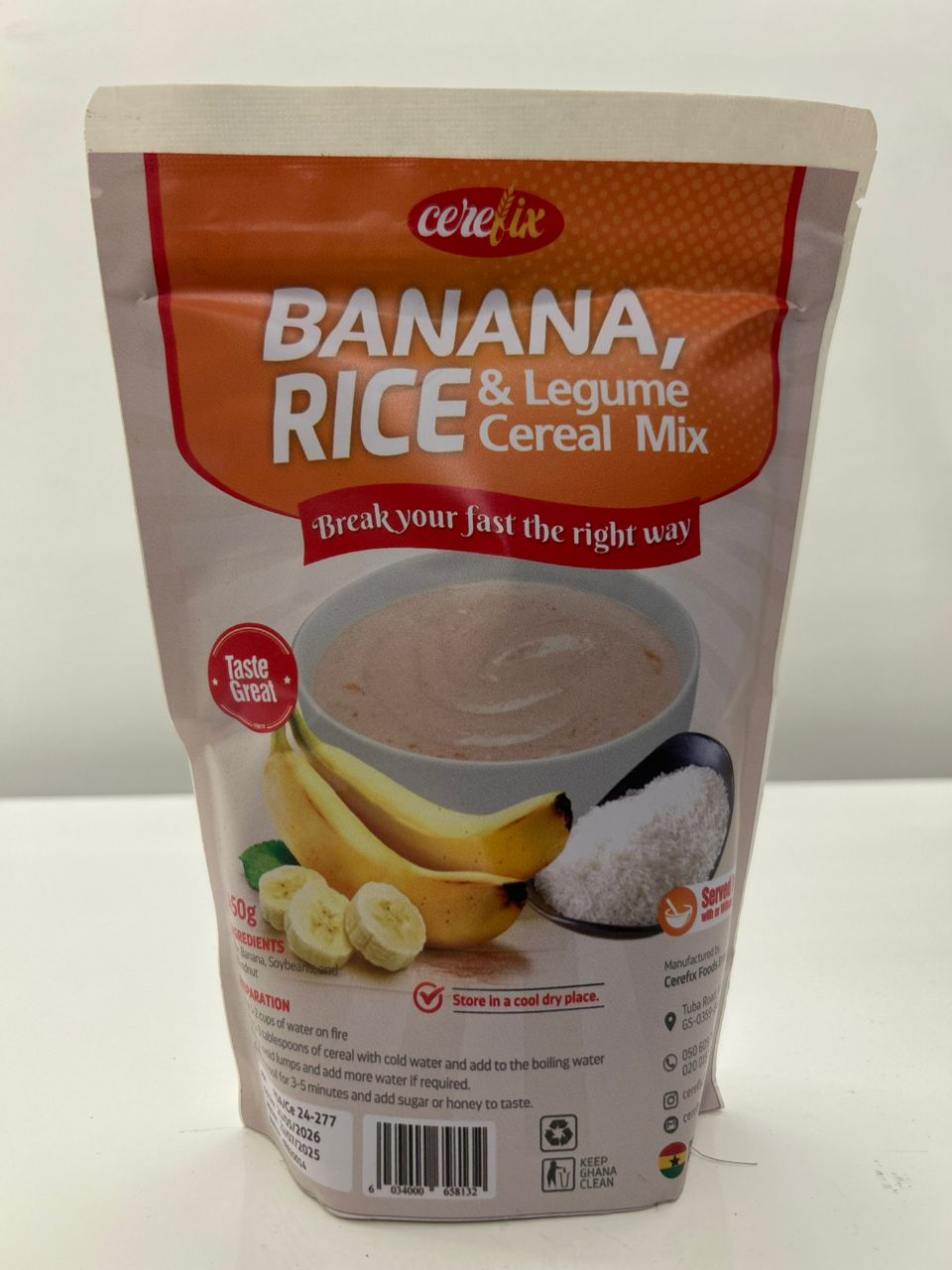 Cerefix banana rice and legume 450g Single packaging - available at Beks Ghana