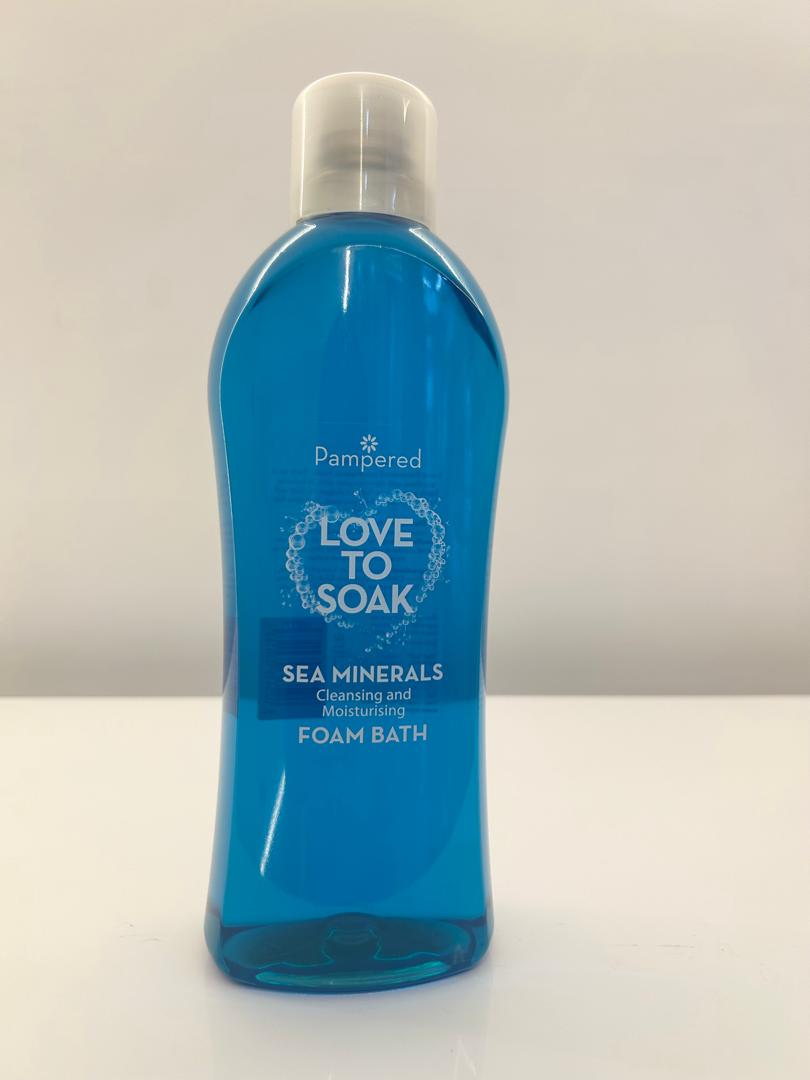 Pampered love to soak (sea minerals cleansing and moisturizing foam bath) 1L Single product photo – Buy online at Beks Ghana