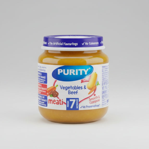 Purity Small Vegetables and Chicken (125g) packaging - available at Beks Ghana