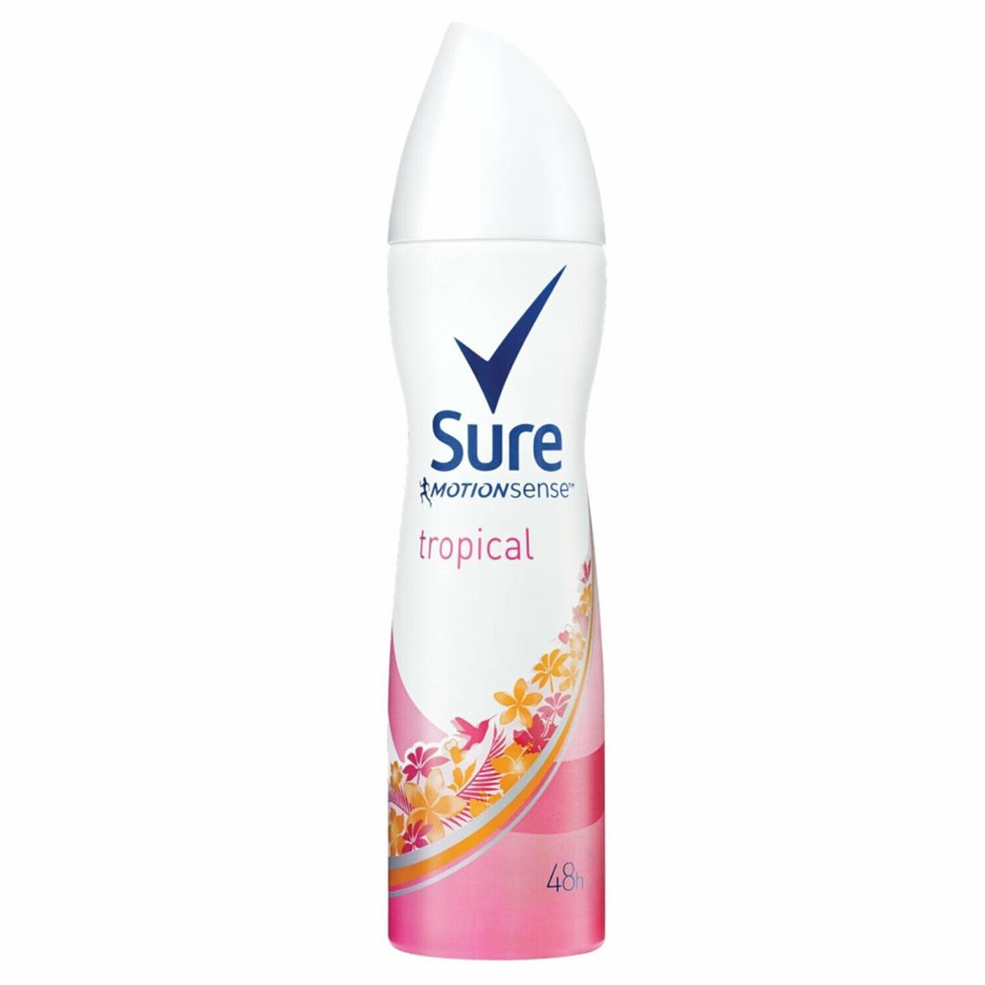 Sure tropical deodorant spray 250 ml Single product photo – Buy online at Beks Ghana