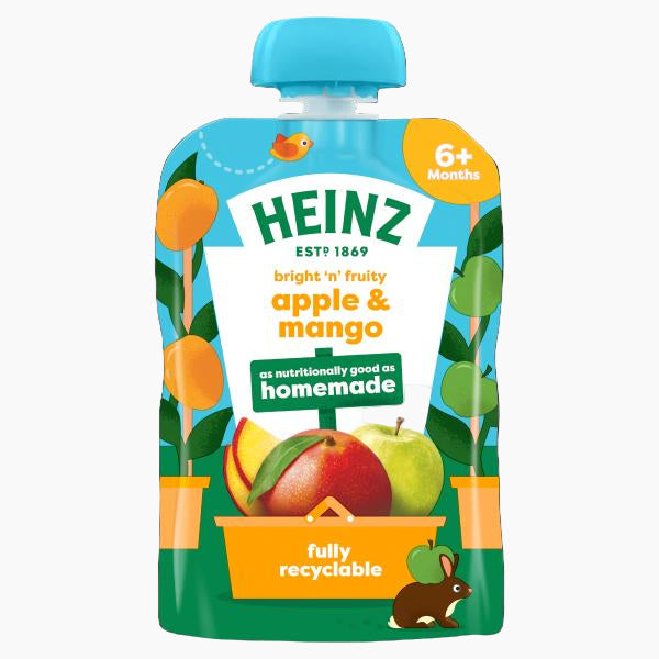 Heinz pouch Apple Mango 100g Single packaging - available at Beks Ghana