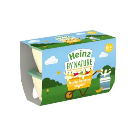 Heinz Fruit Pots Fruity Banana Yoghurt (100g x 3 x4) Box packaging - available at Beks Ghana