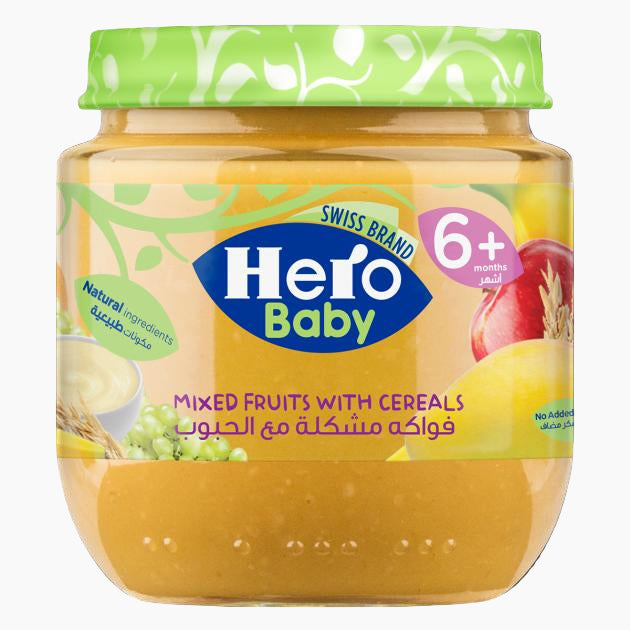 Hero Baby Mixed Fruits with cereal (125g) Single packaging - available at Beks Ghana