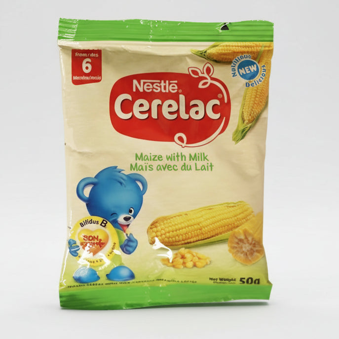 Cerelac strip Maize with milk Ghana (50g) single packaging - available at Beks Ghana