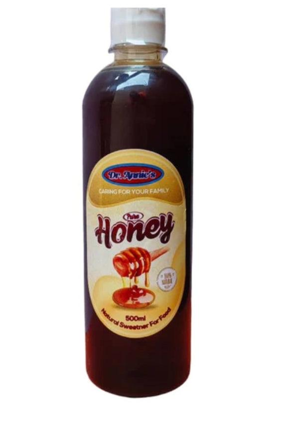 Dr. Annie's Honey 500ml packaging - available at Beks Ghana