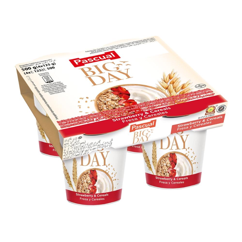 Pascual Big day Strawberry & Cereal ( 120 g x 4 ) Single packaging - available at Beks Ghana