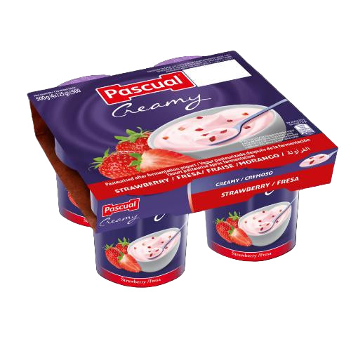 Pascual Creamy Strawberry (120g x 4 ) Single packaging - available at Beks Ghana