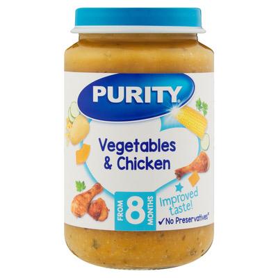 Purity Medium vegetables and chicken (200ml) single packaging - available at Beks Ghana