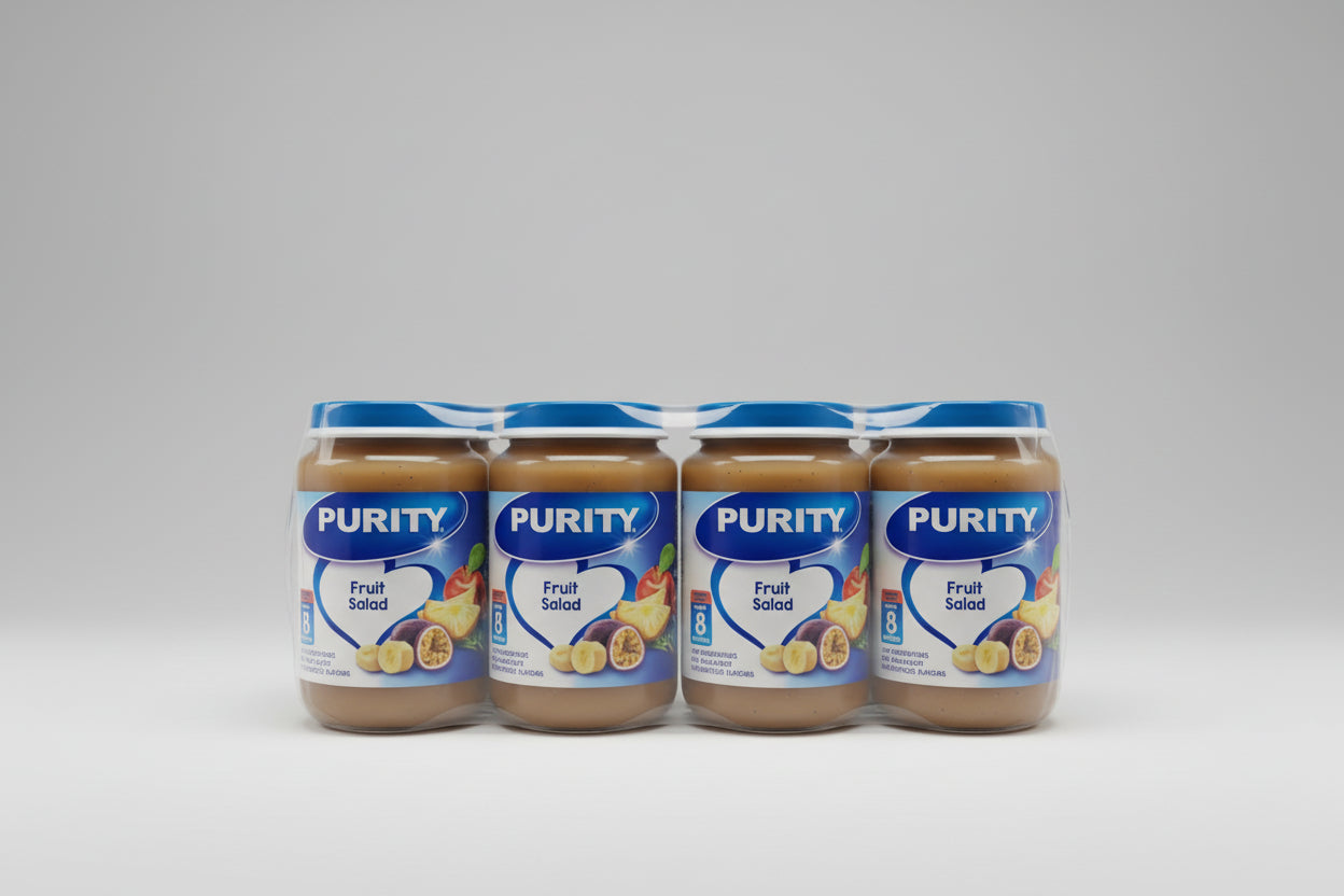 Purity Medium Fruit Salad (200ml x 6) pack packaging - available at Beks Ghana