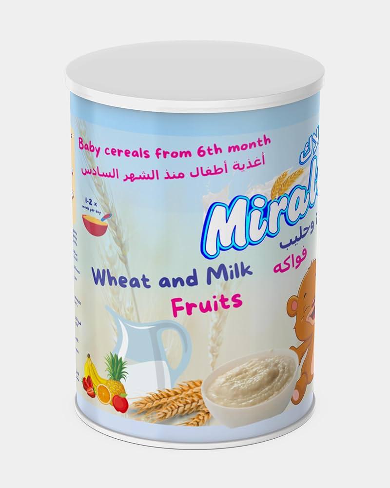 Miralac Wheat, Milk and 5 Fruits 400g Single packaging - available at Beks Ghana